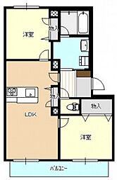 ルーエグレンタイン 2LDKの間取図画像