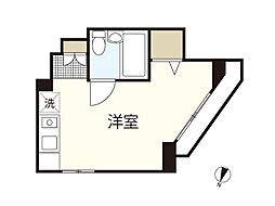 カルチェ羽衣 ワンルームの間取図画像