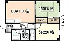 プーテゥジュール1番街 2LDKの間取図画像