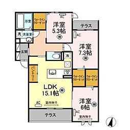 D-roomAlice 3LDKの間取図画像