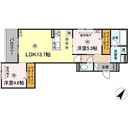 Campanella 中山南 2LDKの間取図画像
