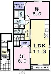 ガーデンハウス 2LDKの間取図画像