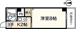 タナカ古市ビル 1Kの間取図画像