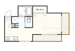 ロイヤルレジデンス ワンルームの間取図画像