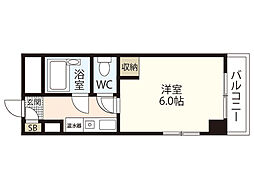 第3ガーデン 1Kの間取図画像