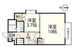 Marionette9 2Kの間取図画像