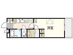レオパレスハーモニー 1Kの間取図画像