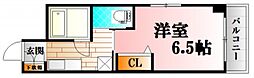 第一大下ビル 1Kの間取図画像