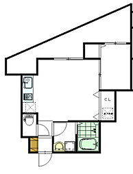 レユシール温品 1階1LDKの間取り