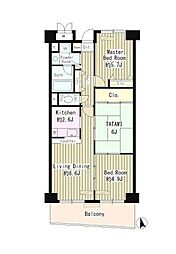 村野ビル　オークステイ清瀬 3階3LDKの間取り