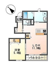 間取図画像 1LDK