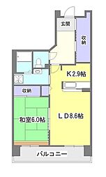 T'sgarden清瀬 1LDKの間取図画像