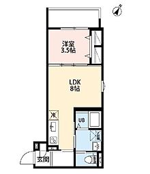 robot home東所沢IV 1LDKの間取図画像