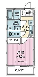 ブランルミエ秋津 1Kの間取図画像