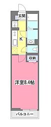 リブリガレリア 1Kの間取図画像