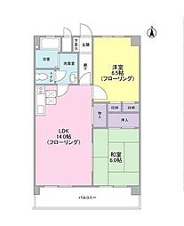 東久マンション 2LDKの間取図画像