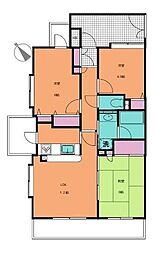 ベルポート新座駅前 3LDKの間取図画像