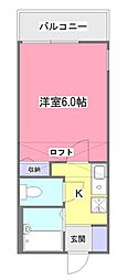 ハイネス清瀬 2階1Kの間取り
