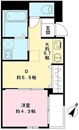 シティレジデンスT 1DKの間取図画像