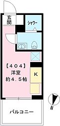 ＡＶＥＮＩＲ池上（BELS認証物件） 404号室 4階ワンルームの間取り