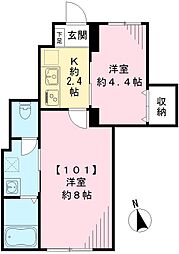サニーヒルズ 2Kの間取図画像
