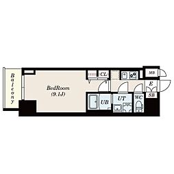 S-RESIDENCE東別院 1Kの間取図画像