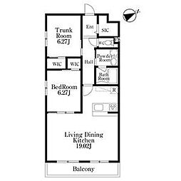 名古屋市千種区千種2丁目マンション 2LDKの間取図画像