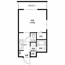 unroom 1Kの間取図画像