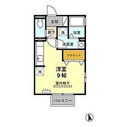 ディアコート砂田橋 ワンルームの間取図画像