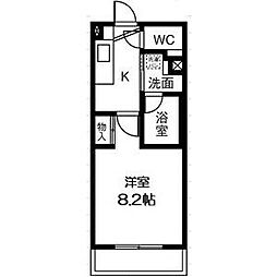 タウンライフ覚王山北 1Kの間取図画像
