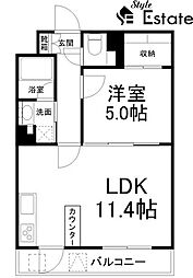 サリジェール瑞穂 1LDKの間取図画像