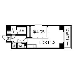 S-FORT北千種 1LDKの間取図画像