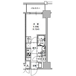 S-RESIDENCE植田asolea(アソレア) 1Kの間取図画像