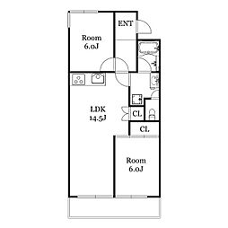 第2栄和マンション 2LDKの間取図画像