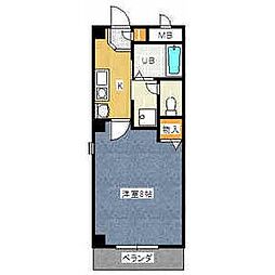 四季 1Kの間取図画像