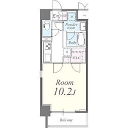 タウンコート御園 1Kの間取図画像