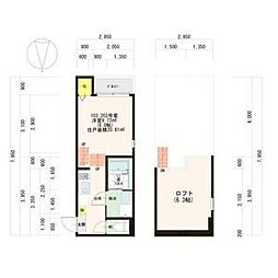 ハーモニーテラス八代町 1Kの間取図画像