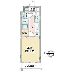 S-FORT堀田通 1Kの間取図画像