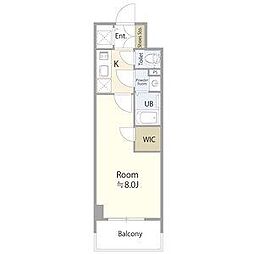エスリード大須プレシア 1Kの間取図画像