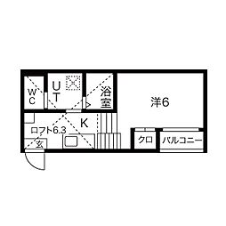 アーバンリュクス 1Kの間取図画像