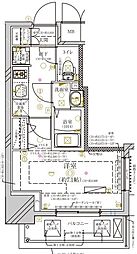 ディアレイシャス金山 1Kの間取図画像