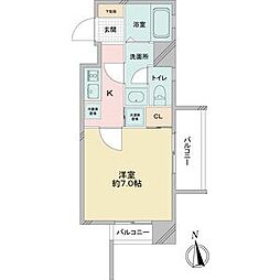 リエス鶴舞EASTTOWER 1Kの間取図画像