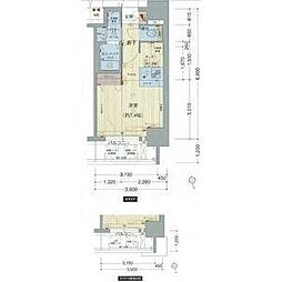 プレサンスナゴヤ桜通ビッグビート ワンルームの間取図画像