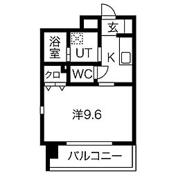 BERG大須 1Kの間取図画像