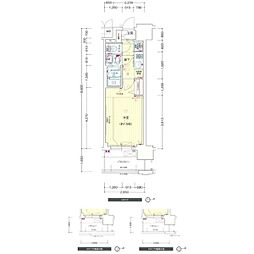 プレサンスジェネ千種内山 1Kの間取図画像