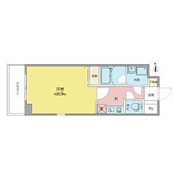 名古屋市営東山線 今池駅 徒歩14分の賃貸マンション 7階1Kの間取り