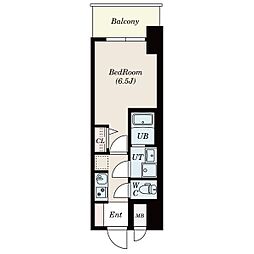 S-RESIDENCE今池駅前 6階1Kの間取り