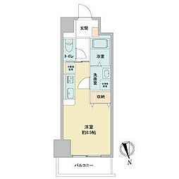 La Douceur今池 3階ワンルームの間取り