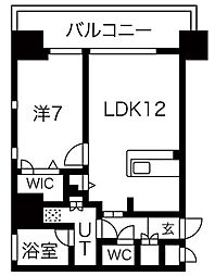 名古屋市営東山線 栄駅 徒歩11分の賃貸マンション 10階1LDKの間取り