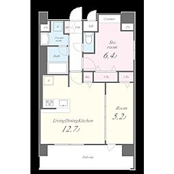 セイワパレス吹上公園 7階2LDKの間取り